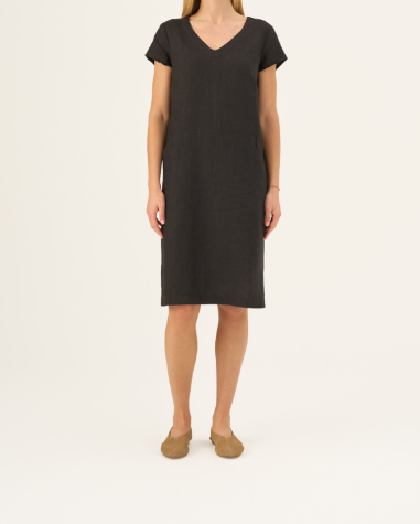 Fustan Lino Goldenrod – Black