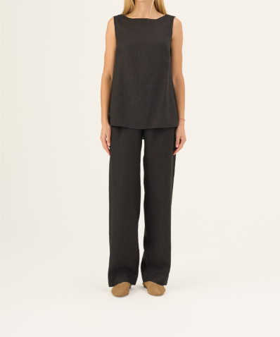 Pantallona Lino Willow – Black