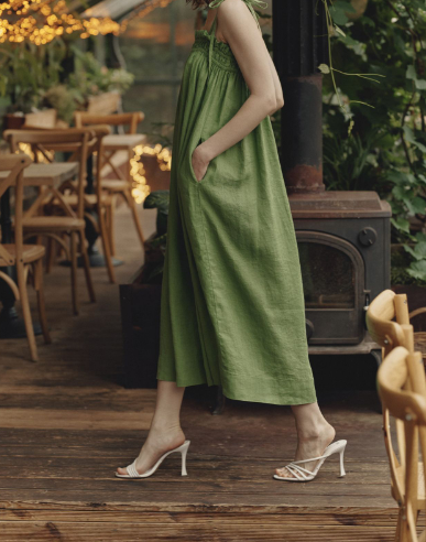 Fustan Lino Ballade – Foliage Green
