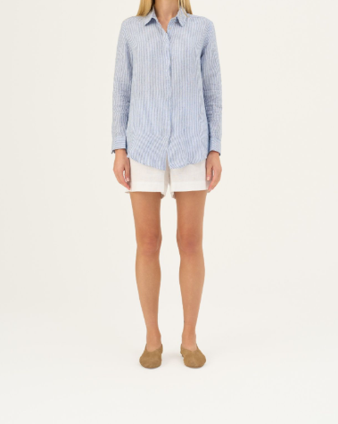 Këmishë Lino Azalea – Blue White Stripes