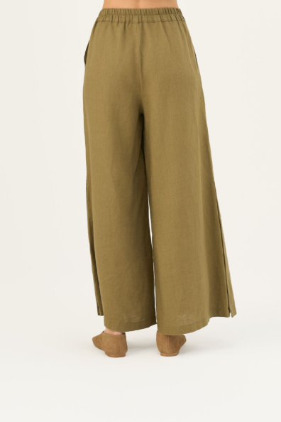 Pantallona Lino Zayn – Olive Khaki