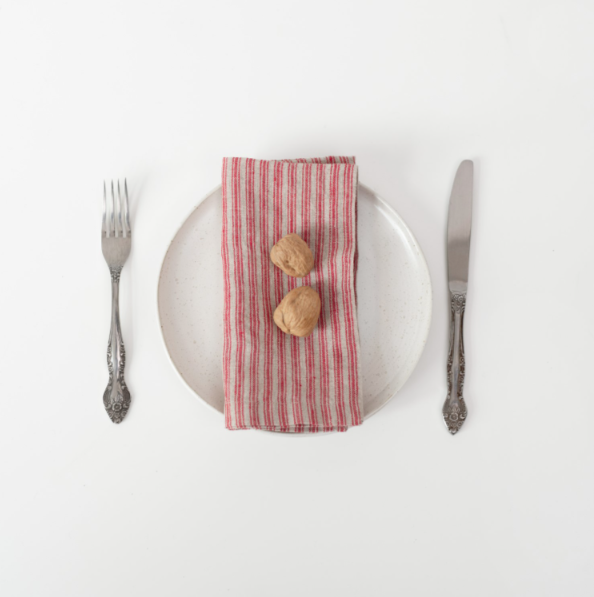 Set Pecetash – Red Natural Stripes (2 copë)
