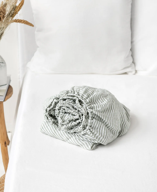 Set Hotelieri Premium – 100% Liri me Vija Jeshile (Stone-Washed)