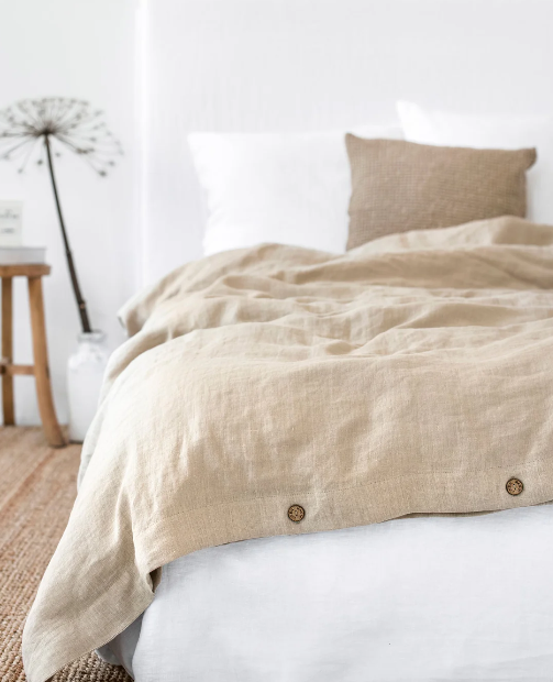 Set Premium Mbulesë Jorgani 100% Liri Natyral (3 Copë)