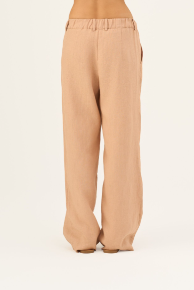 Pantallona Lino Willow – Maple Sugar