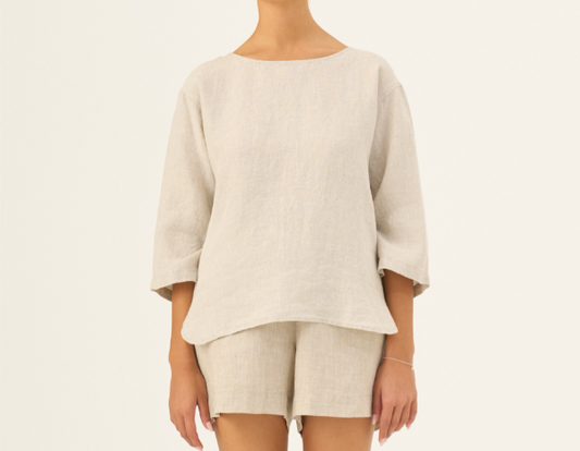 Bluzë Lino Bilberry – Closet Melange