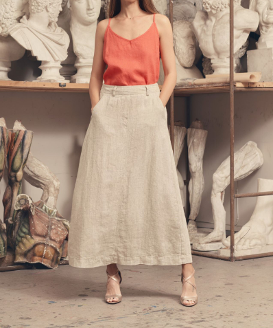 Fund i Gjatë Lino "Gardenia" – Closet Melange