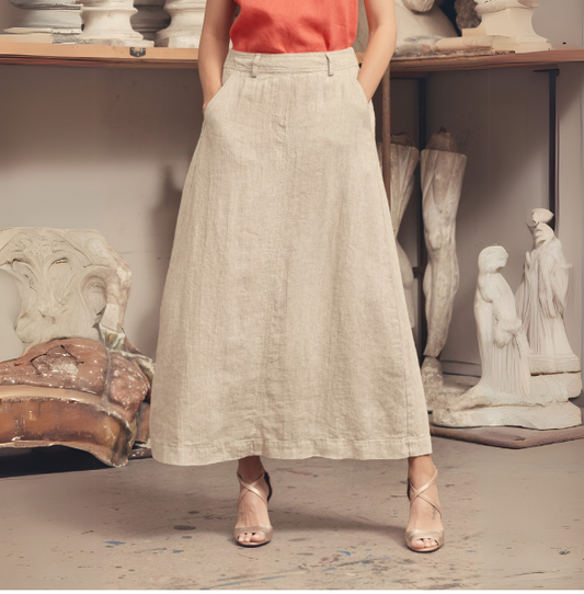 Fund i Gjatë Lino "Gardenia" – Closet Melange