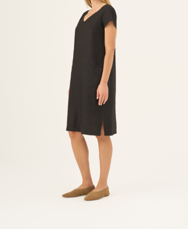 Fustan Lino Goldenrod – Black
