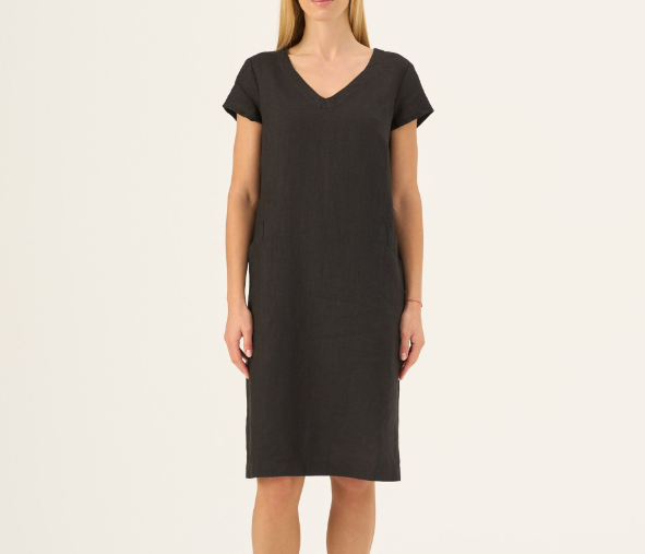 Fustan Lino Goldenrod – Black