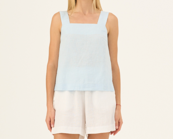 Bluzë Lino Polka – Baby Blue