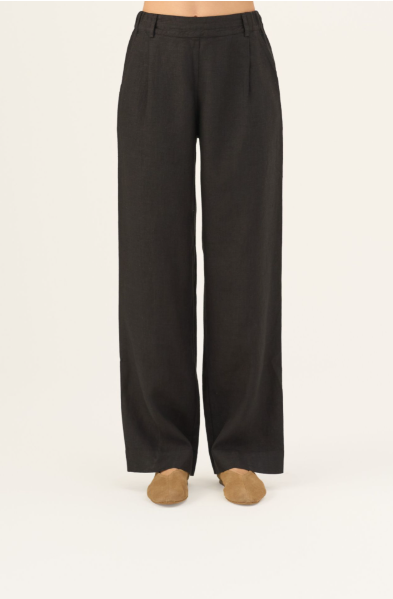 Pantallona Lino Willow – Black