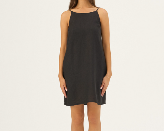 Fustan i Shkurtër Lino Stella – Black