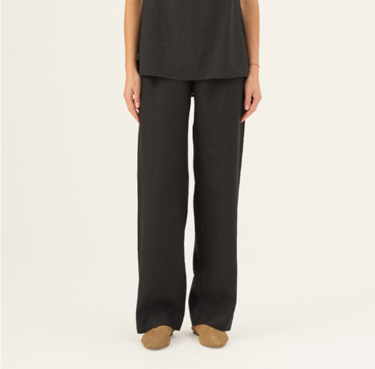 Pantallona Lino Willow – Black