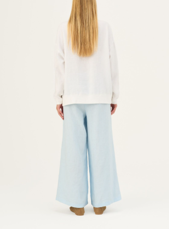 Bluzë Lino Bilberry - Optical White