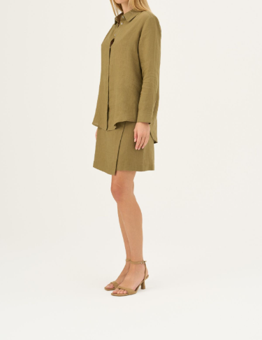 Këmishë Lino Azalea – Olive Khaki