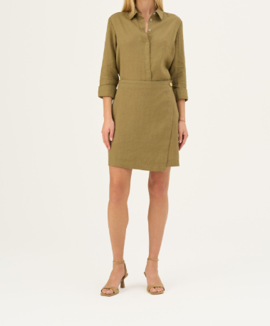 Këmishë Lino Azalea – Olive Khaki
