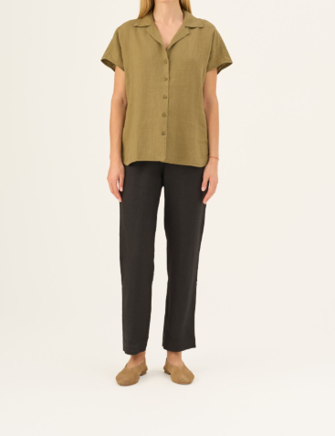 Këmishë Lino Melody – Olive Khaki