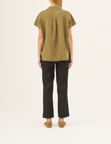 Këmishë Lino Melody – Olive Khaki