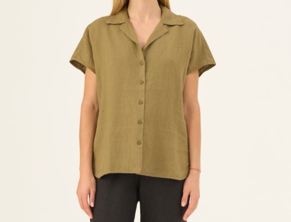 Këmishë Lino Melody – Olive Khaki