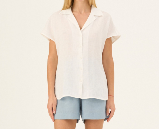 Këmishë Lino Melody - Optical White