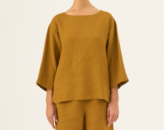 Bluzë Lino Bilberry - Bronze