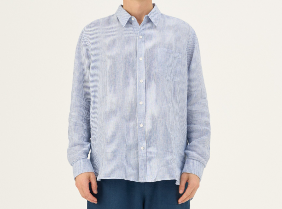 Këmishë Lino Larch – Baby Blue