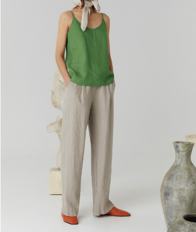 Bluzë Lino Star – Foliage Green