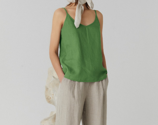 Bluzë Lino Star – Foliage Green