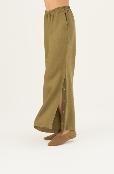 Pantallona Lino Zayn – Olive Khaki