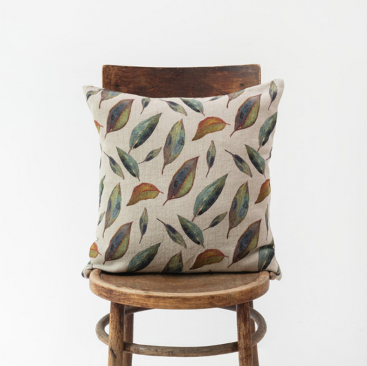 Këllëf jastëku “Golden Fall” prej liri në ngjyrë natyrale të errët