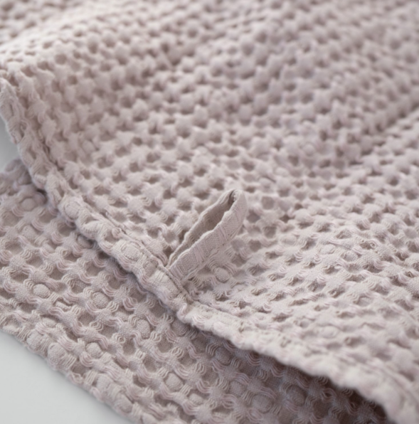 Peshqir “Honeycomb Waffle” prej lino & pambuku - Soft Pink