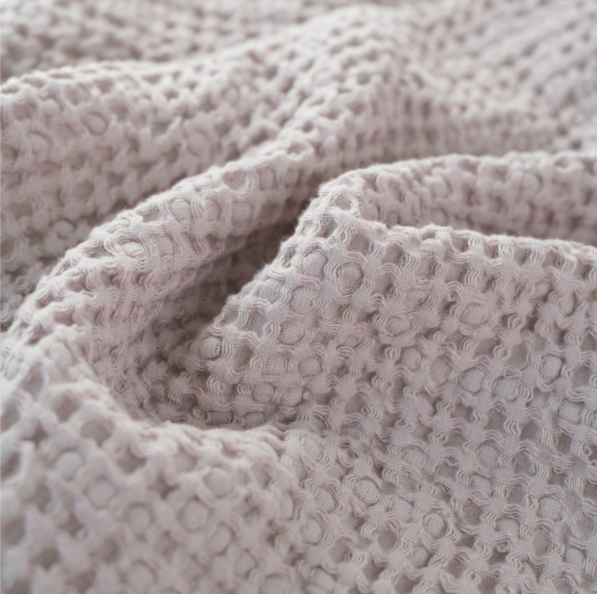 Peshqir “Honeycomb Waffle” prej lino & pambuku - Soft Pink