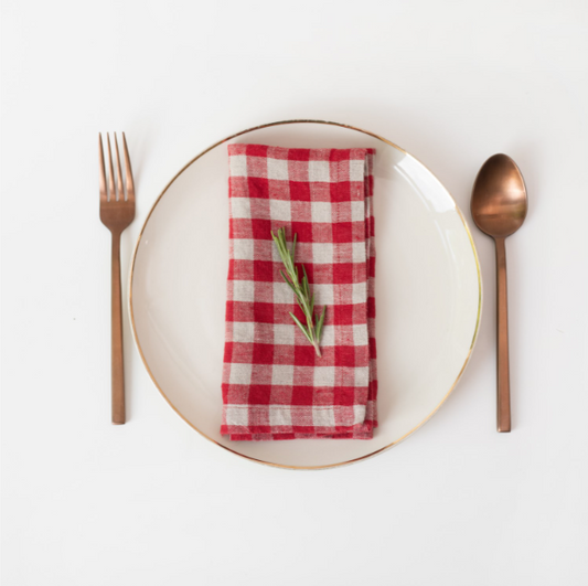 Set Pecetash – Red Gingham (2 copë)