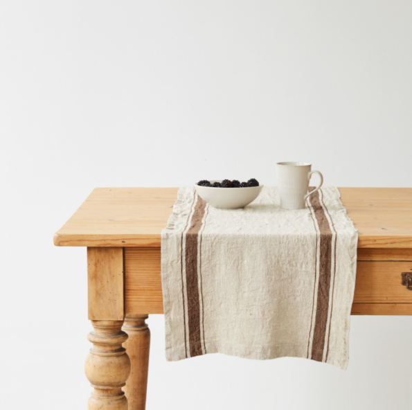 Shirit tavoline Vintage – Mocca Stripe