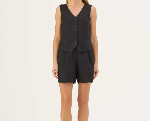 Pantallona të Shkurtra Lino Mirabilis – Black