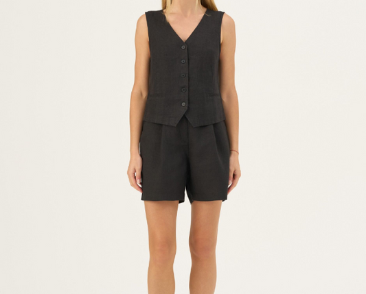 Pantallona të Shkurtra Lino Mirabilis – Black