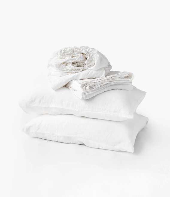 Set Hotelieri Premium – 100% Liri i Bardhë (Stone-Washed)