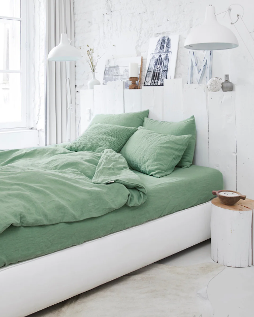 Set Hotelieri Premium – 100% Liri Jeshile Matcha (Stone-Washed)