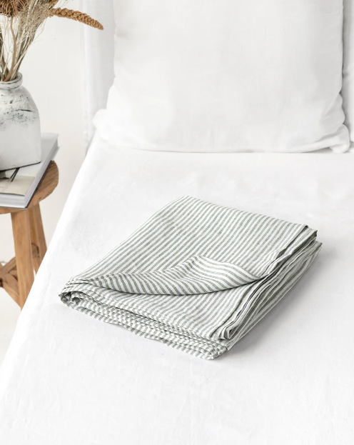 Set Hotelieri Premium – 100% Liri me Vija Jeshile (Stone-Washed)