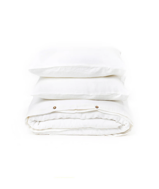 Set Premium Mbulesë Jorgani 100% Liri i Bardhë (3 Copë)