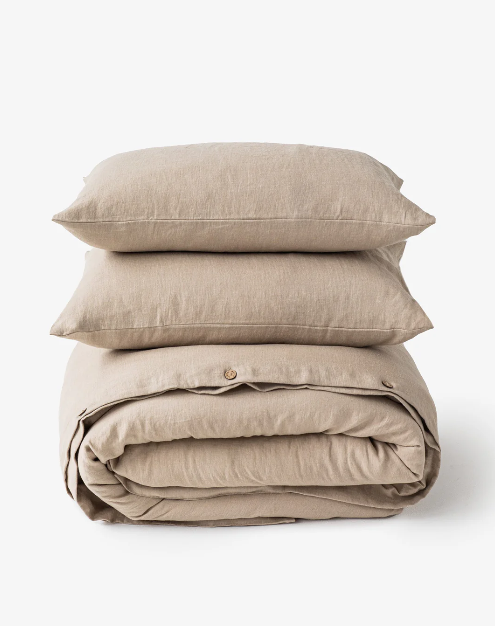 Set Premium Mbulesë Jorgani 100% Liri Natyral (3 Copë)