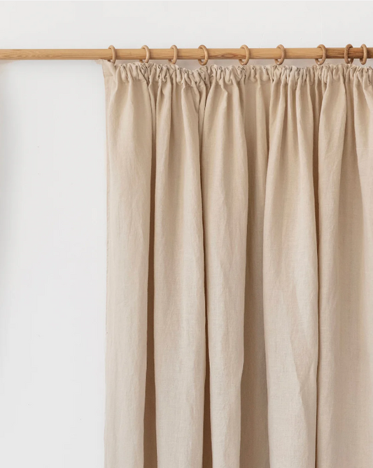 Panel Perdeje Premium 100% Liri me Rrudha (Pencil Pleat) - 1 Copë